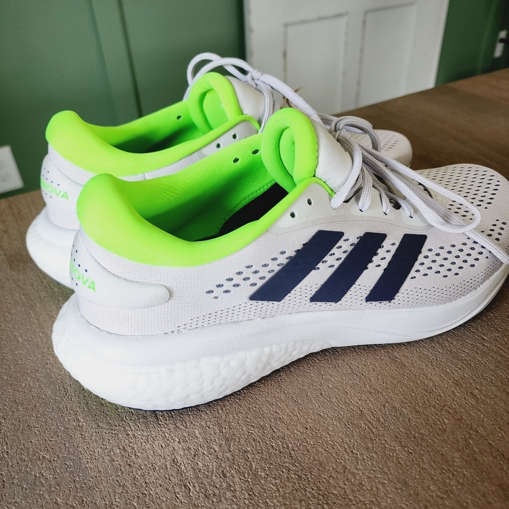 Adidas Men's Supernova 2 Running Shoes Dash Grey/Shadow Navy/Solar Green - Picture 5 of 10